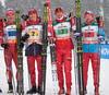 Российская эстафетная команда финиширует третьей на ЭКМ в Лахти!