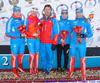 Команда Ханты-Мансийского АО выигрывает эстафету 4х5 км на чемпионате России! 